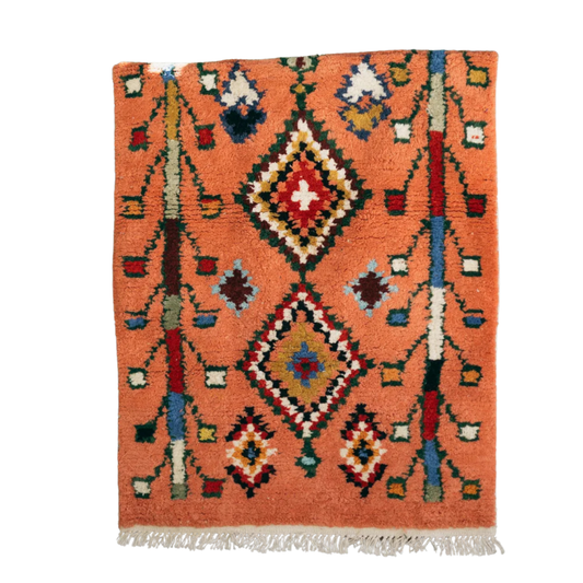 Hayat Ağacı El Dokuma Halı - Somon