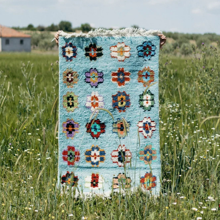 Flowers El Dokuma Halı - vinterro