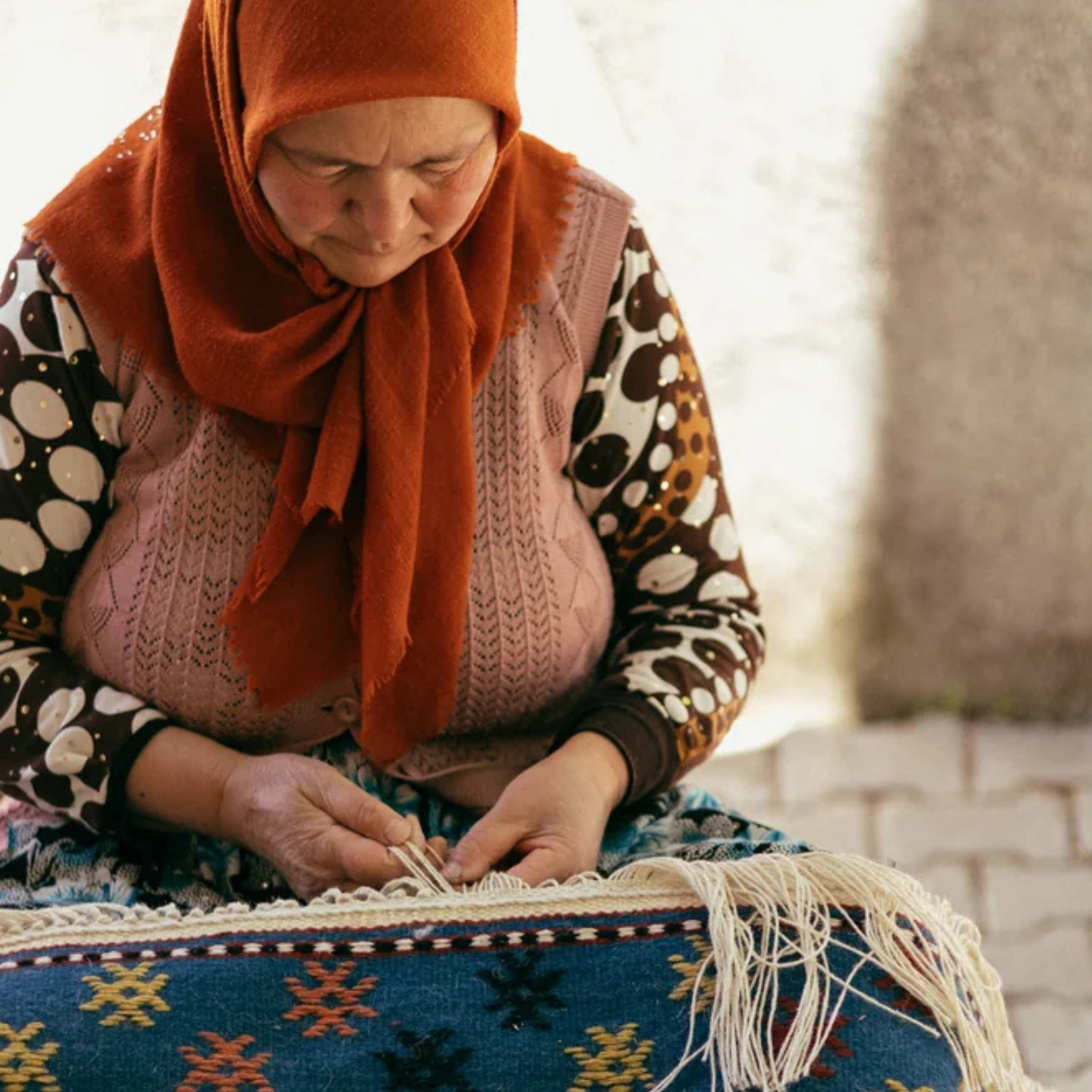 Pıtrak Cicim Kilim - Lacivert - vinterro