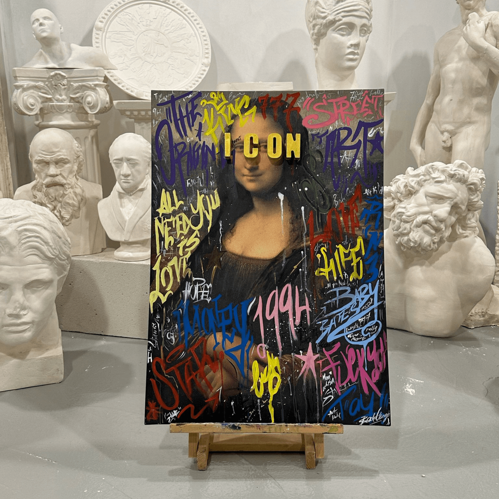 Icon Mona Lisa Tablo Heykel - vinterro