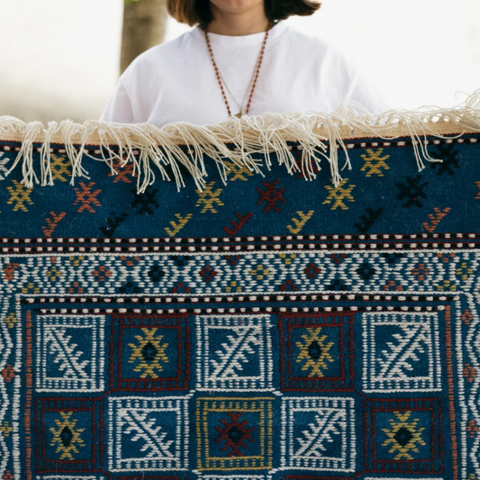 Pıtrak Cicim Kilim - Lacivert - vinterro