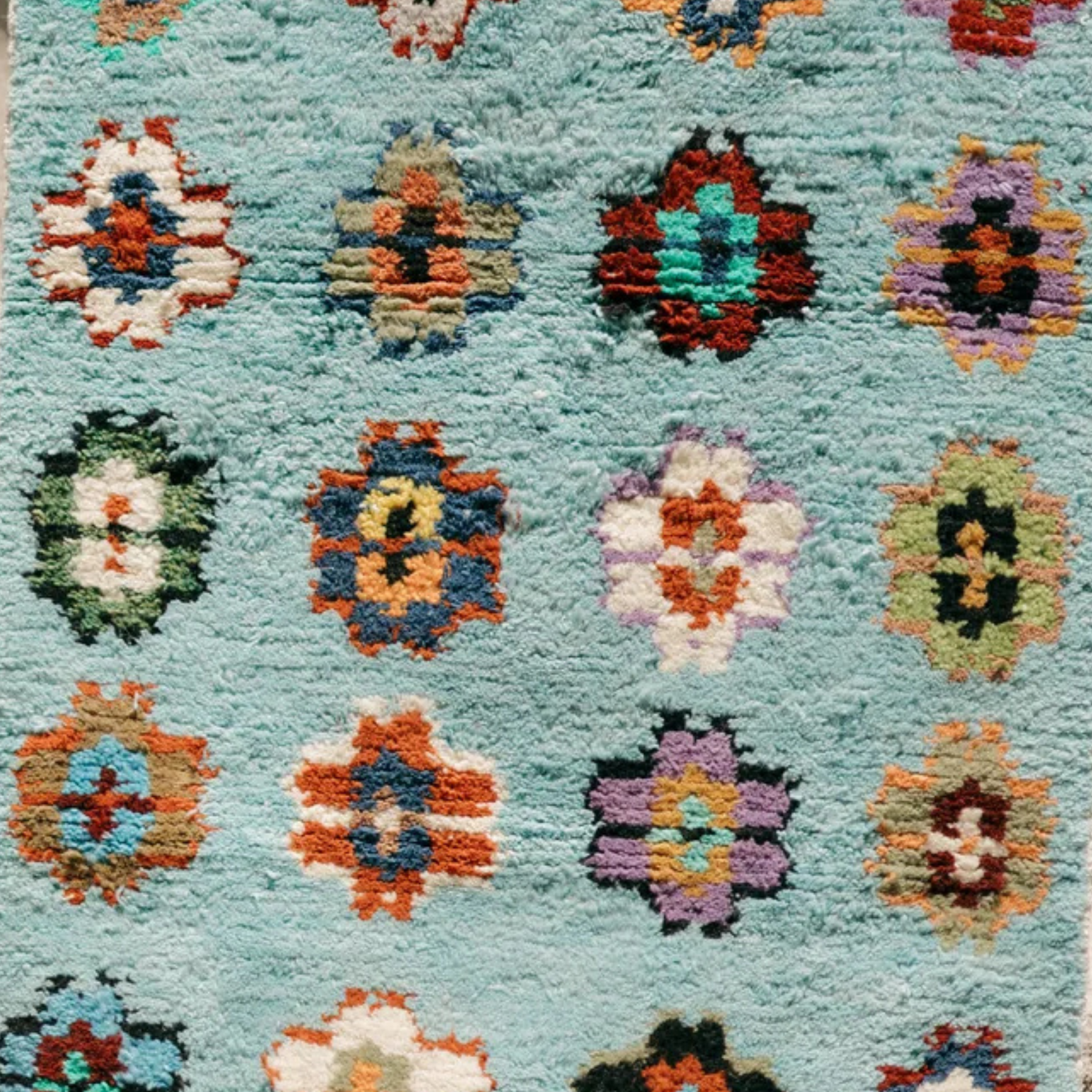 Flowers El Dokuma Halı - vinterro