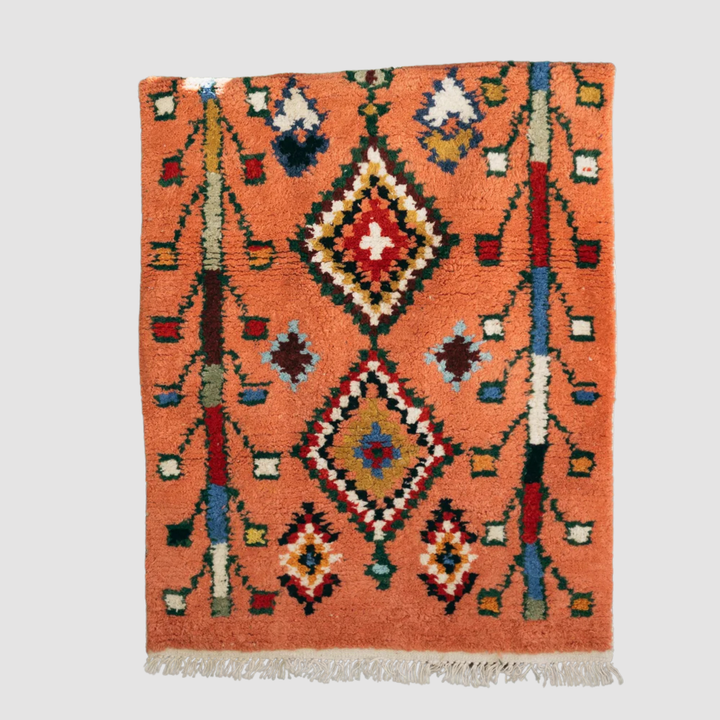 Hayat Ağacı El Dokuma Halı - Somon - vinterro