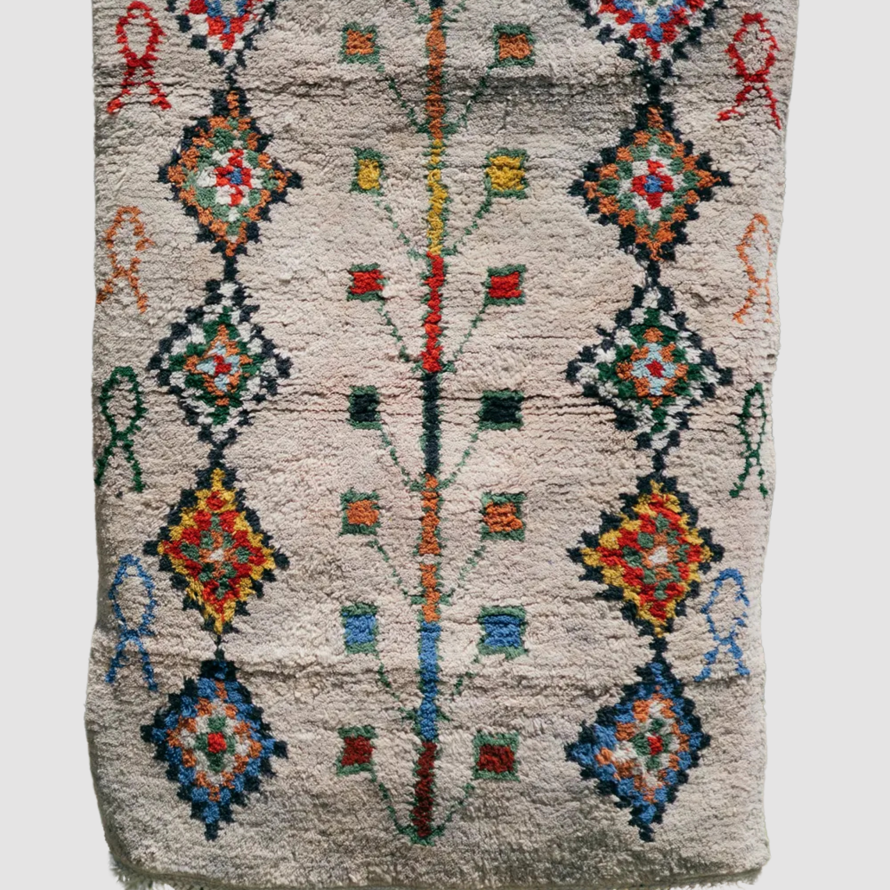 Hayat Ağacı El Dokuma Halı Krem - vinterro