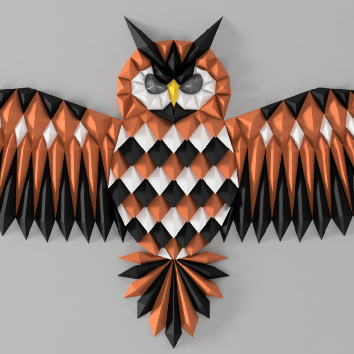 GEOMETRIC OWL WALL ART - vinterro