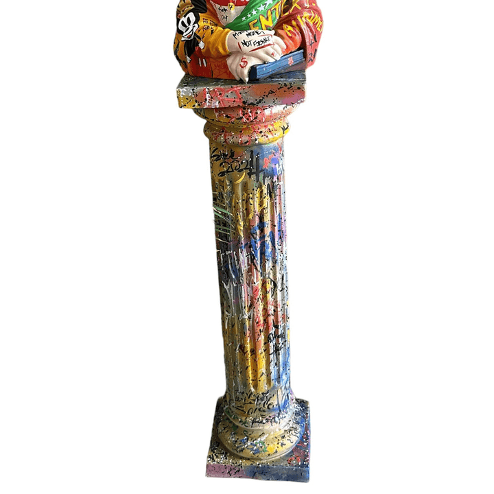 Pop Art Mona Lisa x Street Art Column Sculpture - vinterro