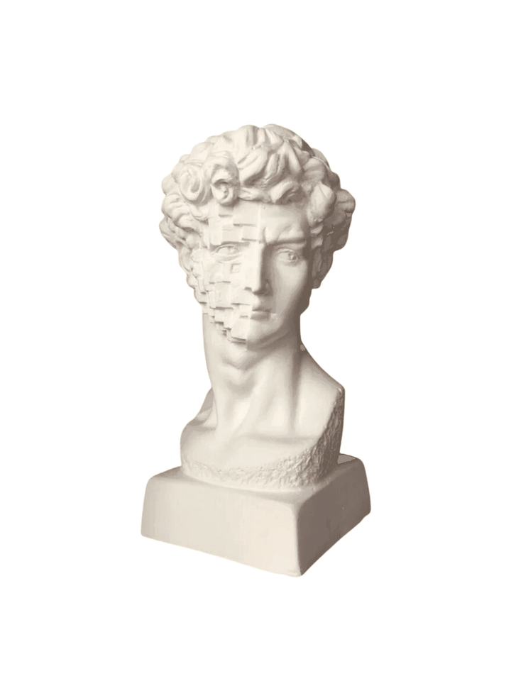 Design David Bust - Pixels Face Sculpture - vinterro