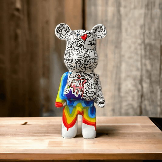Desing Rainbow Doodle Bear - vinterro